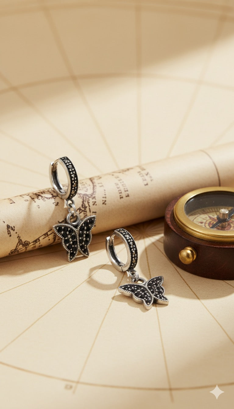 Marcasite Butterfly Earings