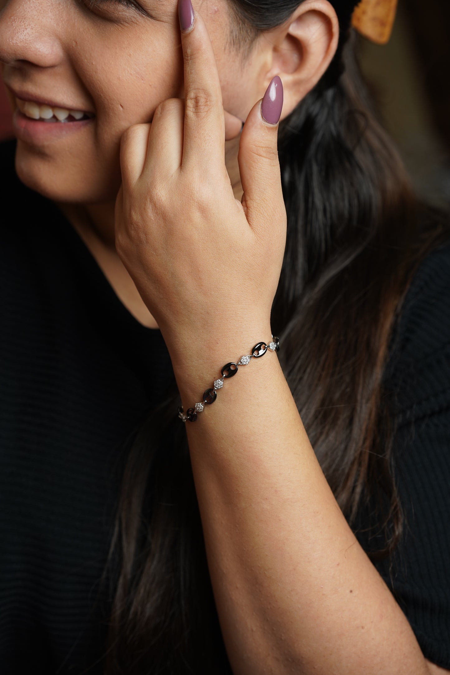 Black Ceramic Small Bracelet