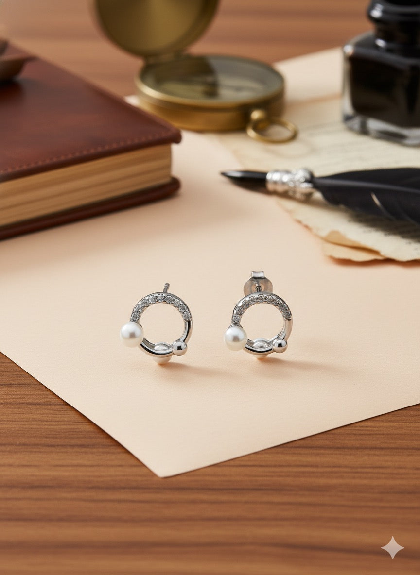 Half circle studded studs