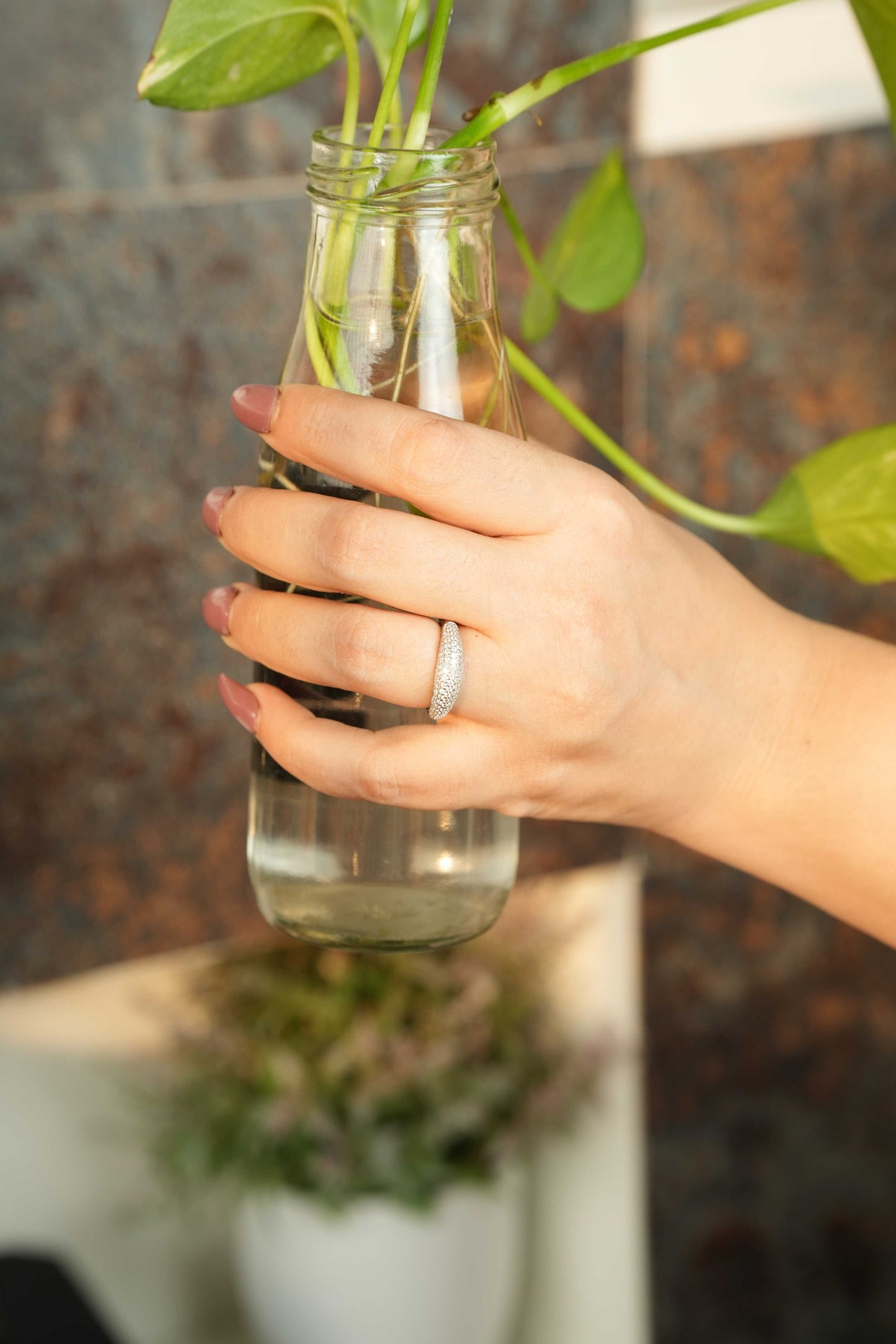 Studded Band Old Ring