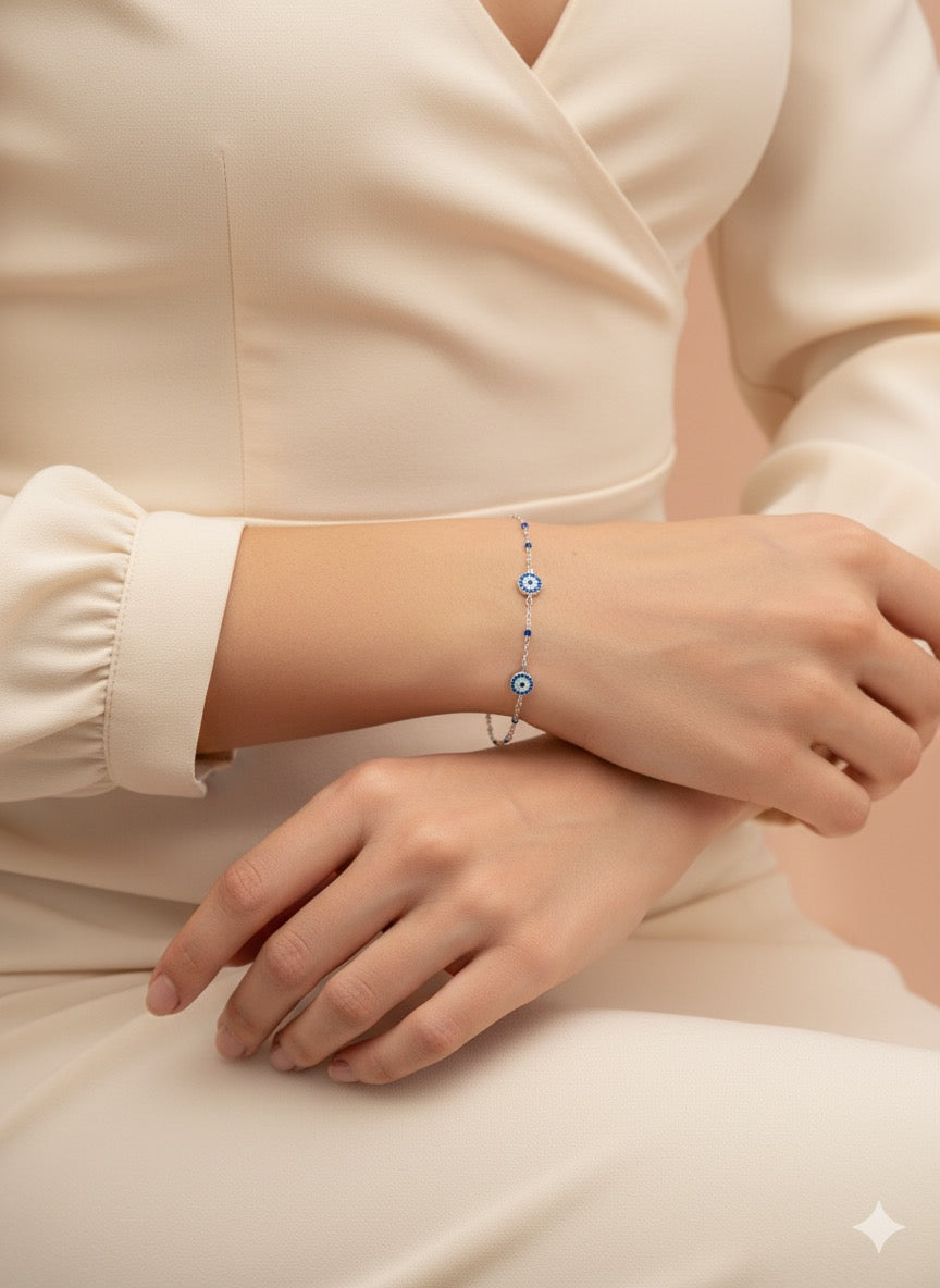 Evil eye dainty bracelet