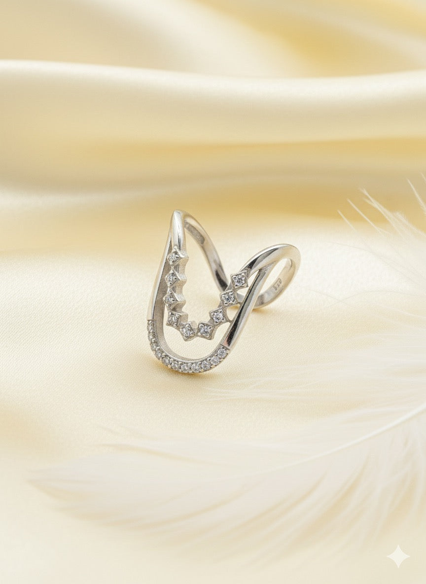 Vanki ring double line ring adjustable