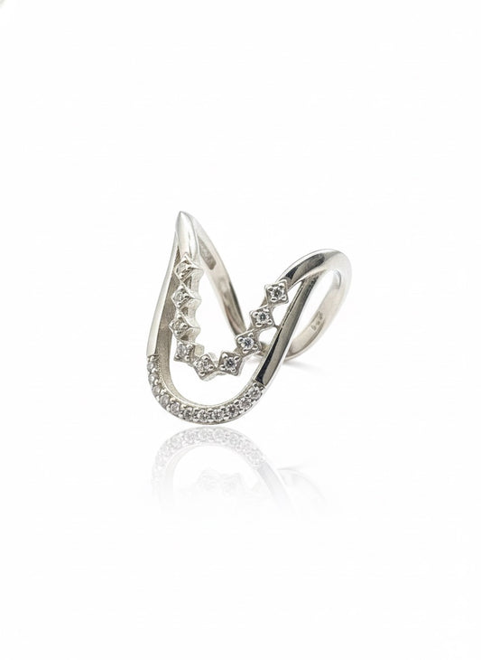 Vanki ring double line ring adjustable