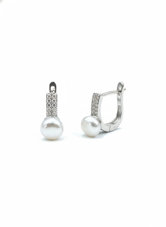 Studded Bali with Pearl