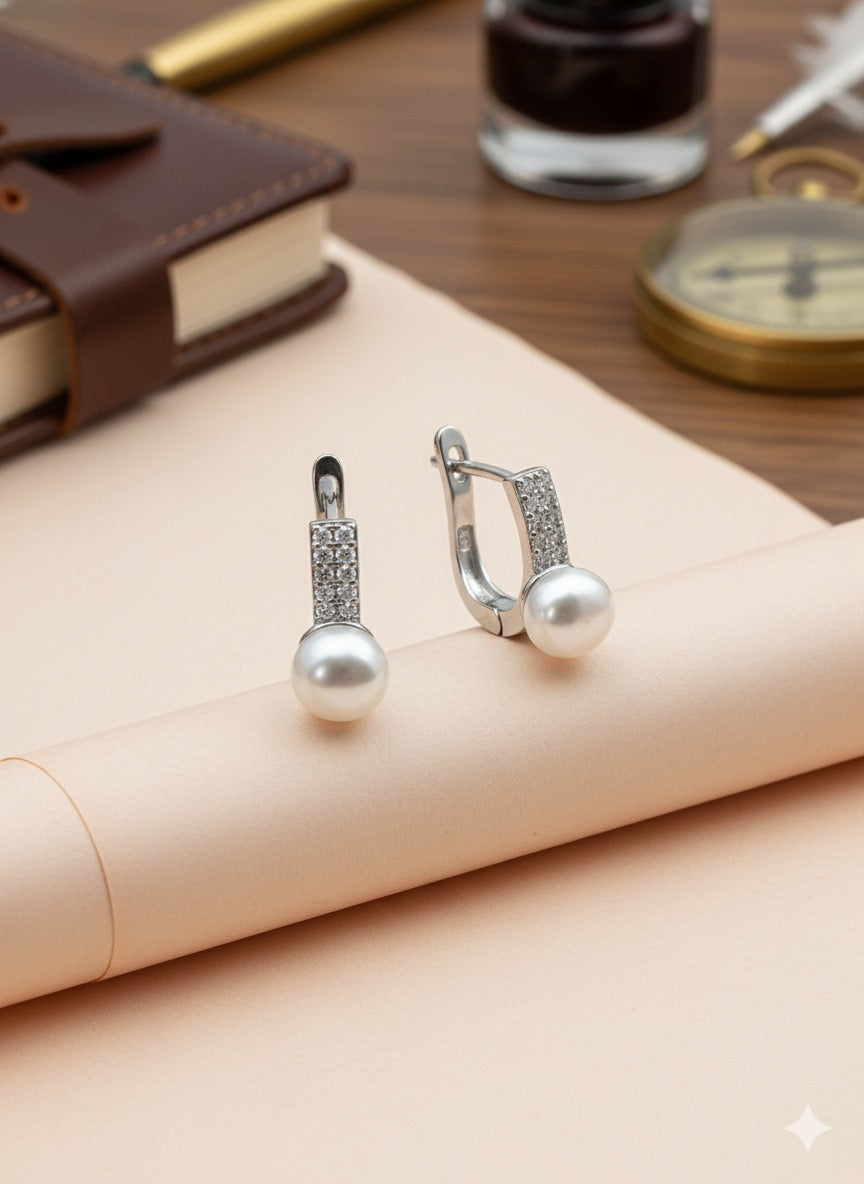 Studded Bali with Pearl