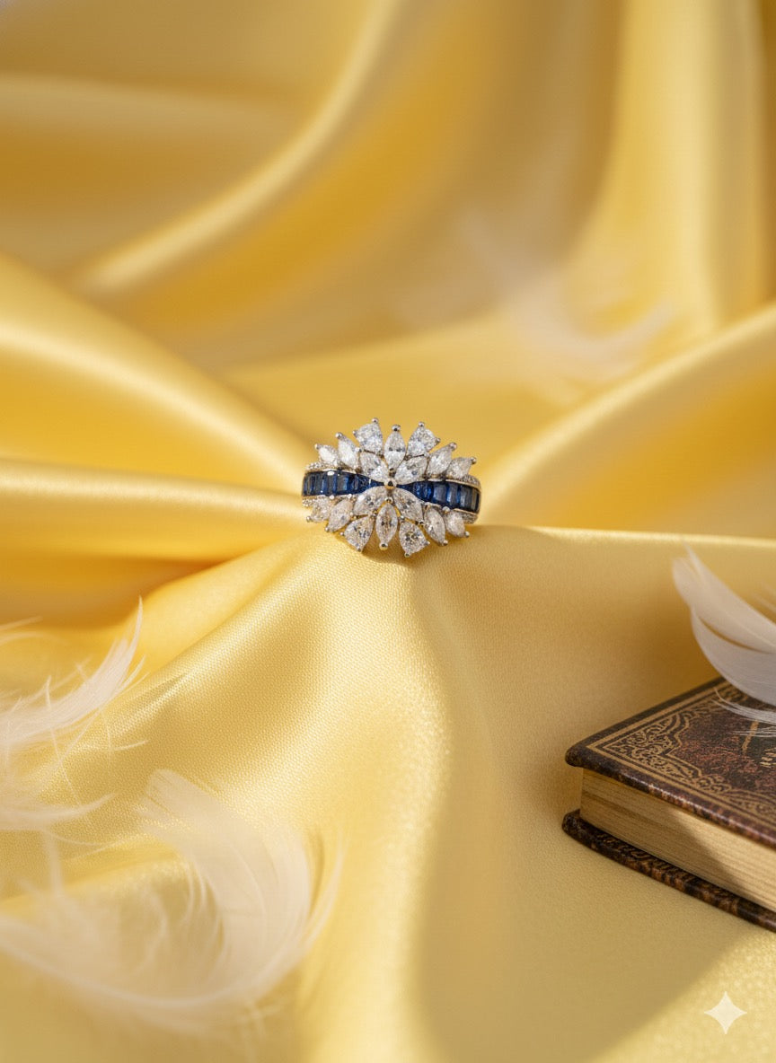 Blue queen ring