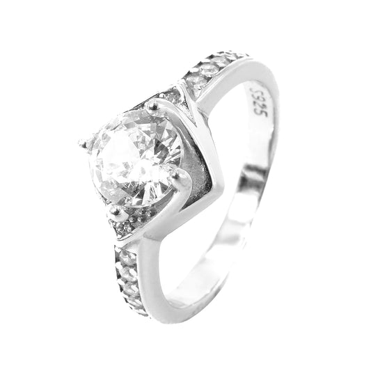 Rhombus Solitaire Ring