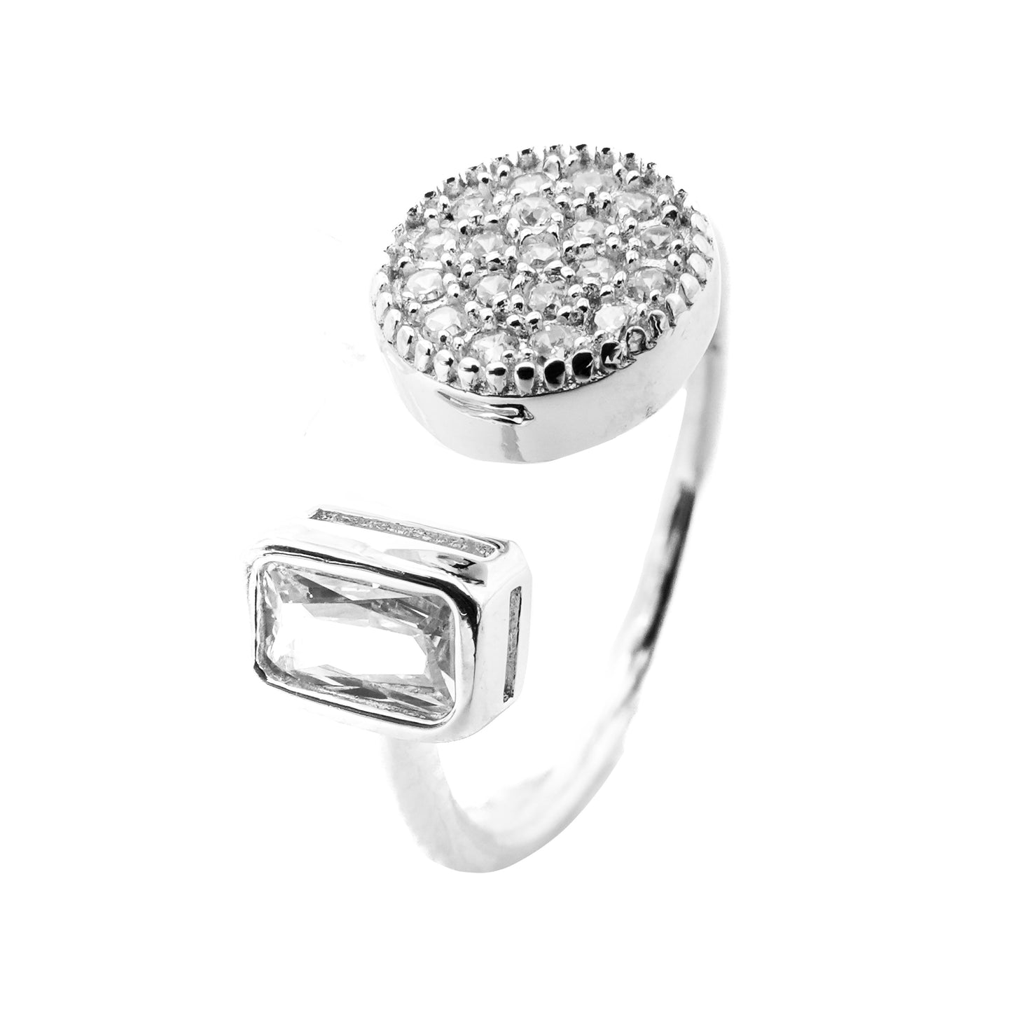 Circle And Square Adjustable Ring