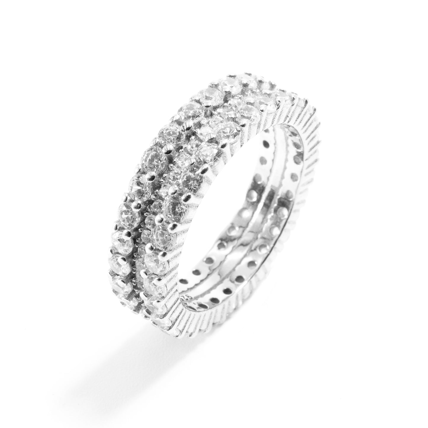 FIVE Layer Studded Band Ring