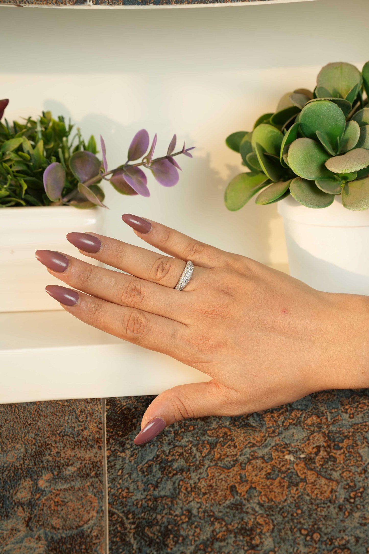 Studded Band Old Ring