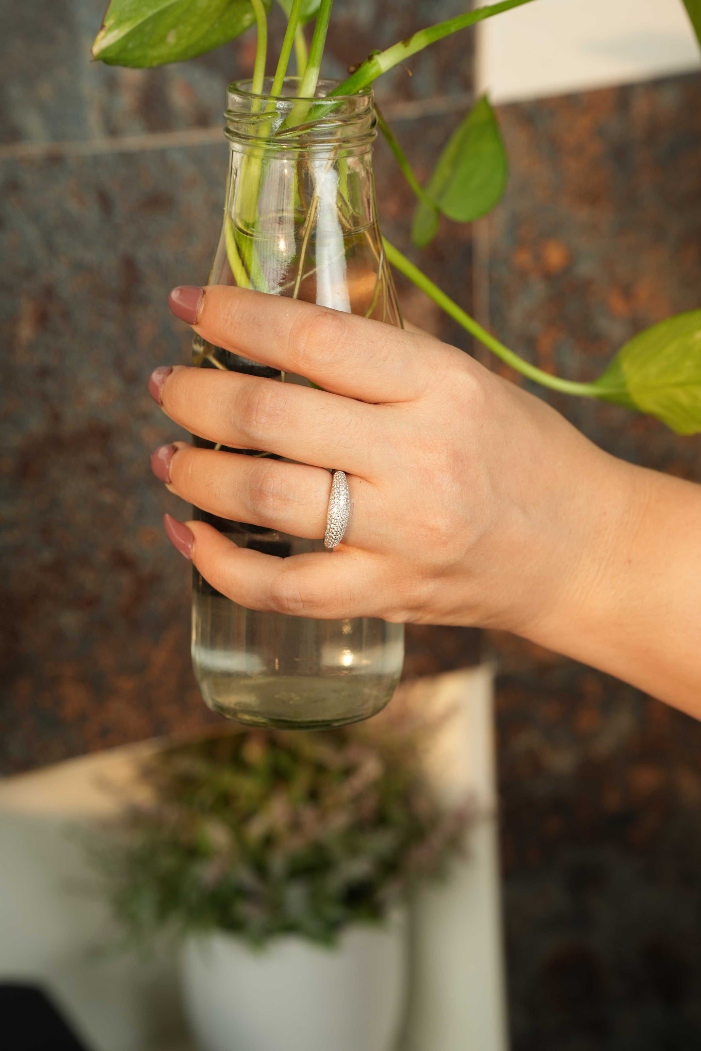 Studded Band Old Ring