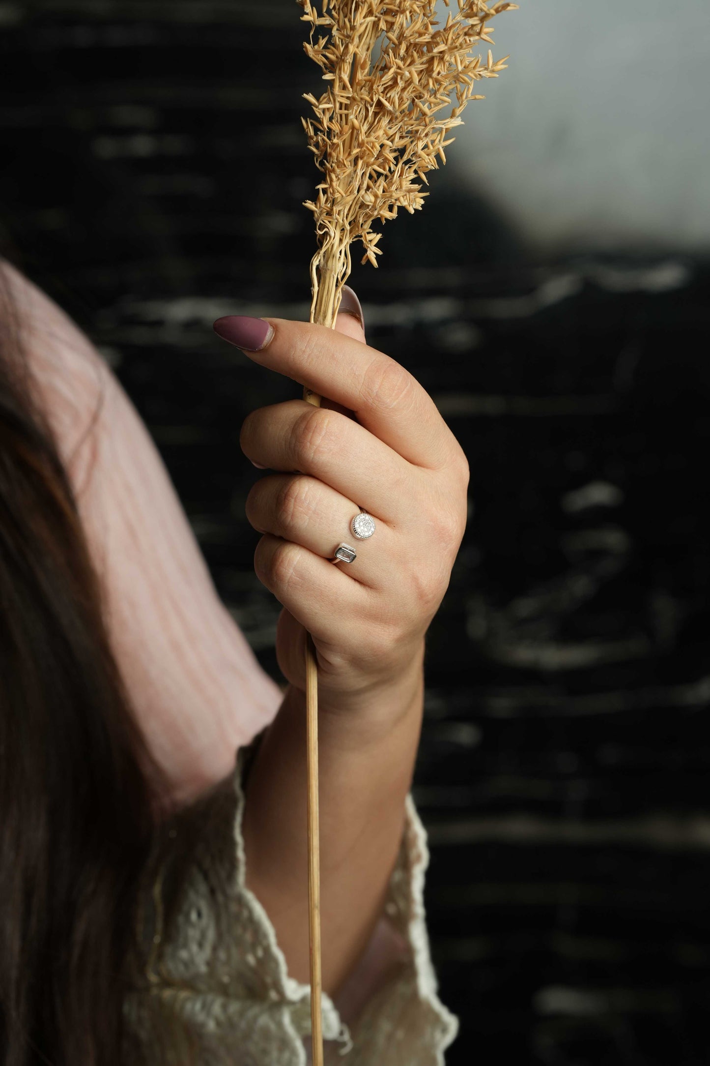 Circle And Square Adjustable Ring