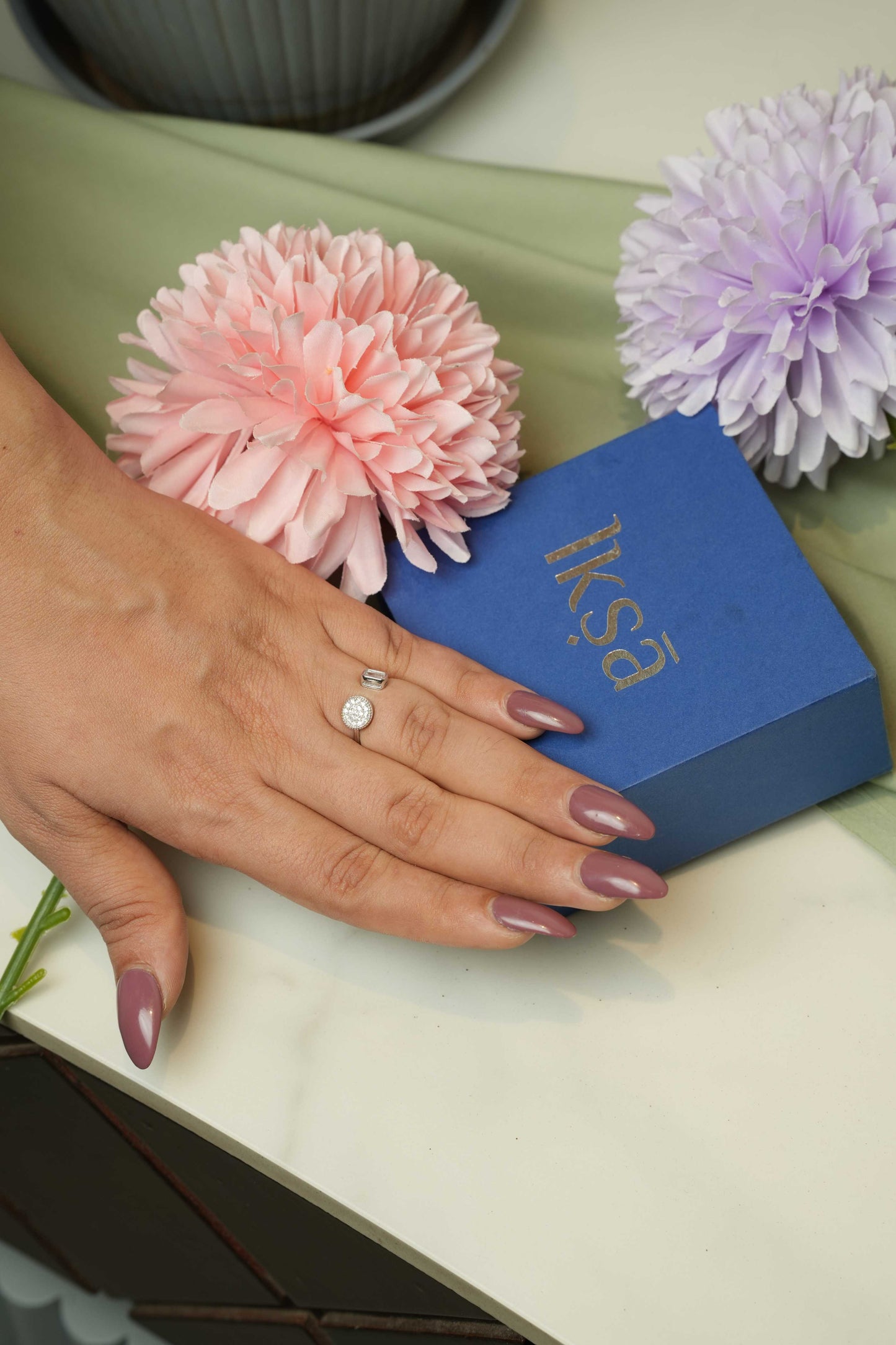 Circle And Square Adjustable Ring