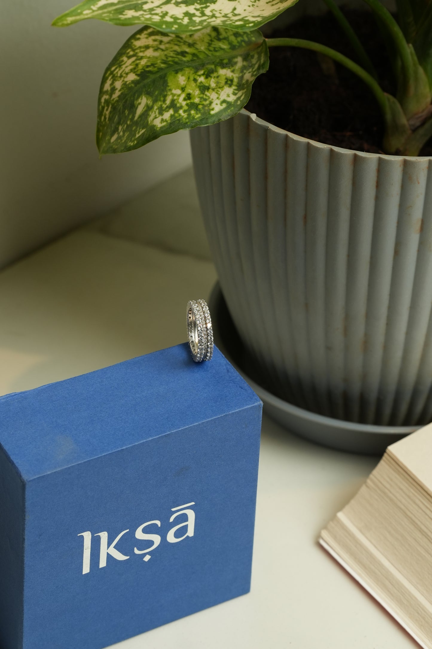 FIVE Layer Studded Band Ring