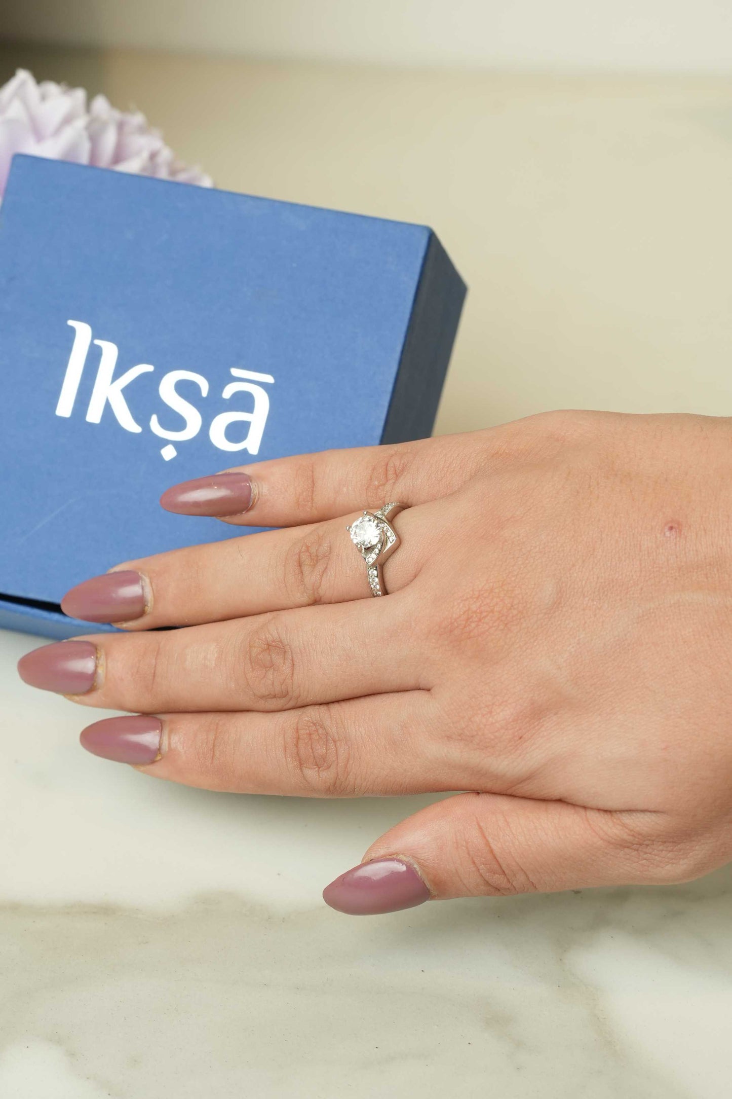 Rhombus Solitaire Ring