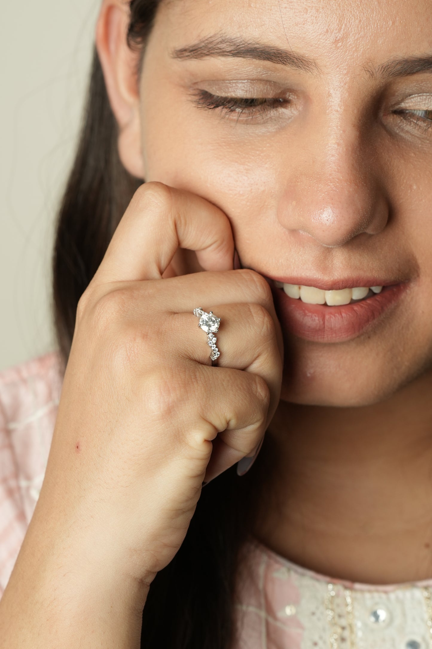 ZigZag Solitaire Ring